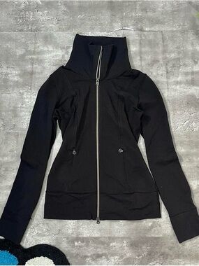 Lululemon Black Define Jacket Zip Up High Neck Womens Size 6 Small Athletic Yoga